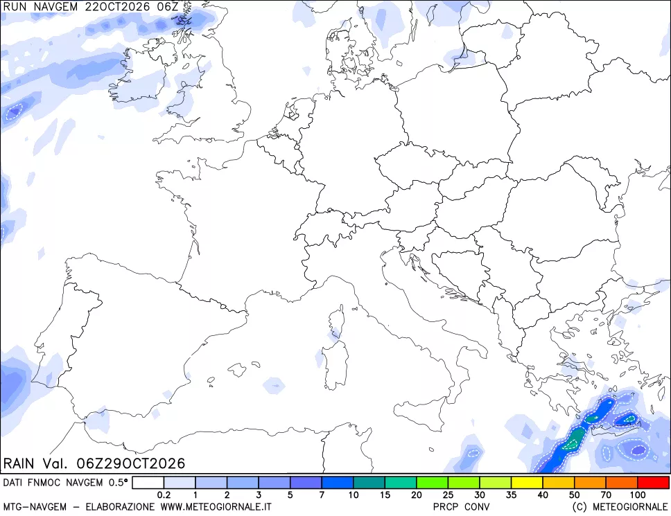 mappa Precipitazioni Totali