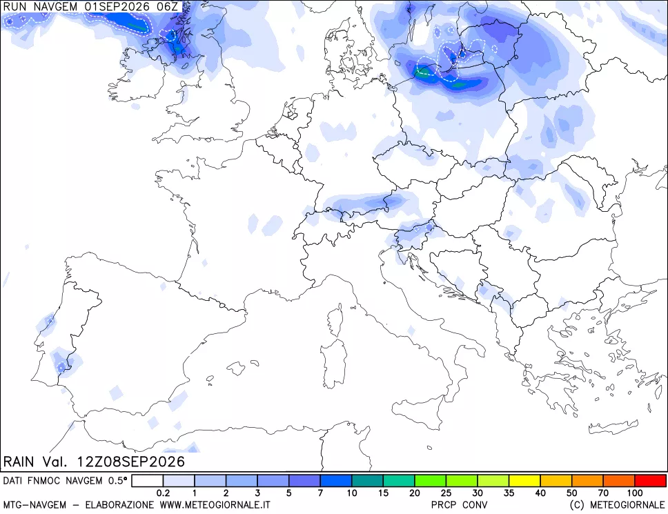 mappa Precipitazioni Totali