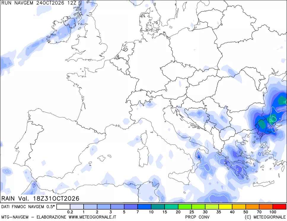 mappa Precipitazioni Totali
