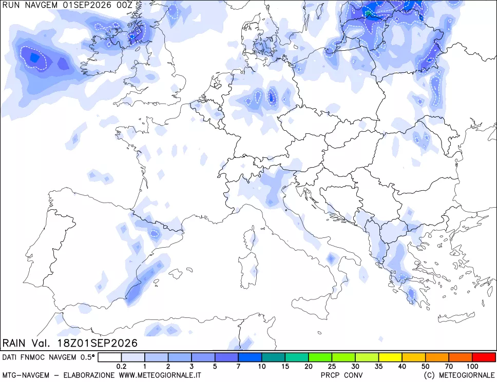 mappa Precipitazioni Totali
