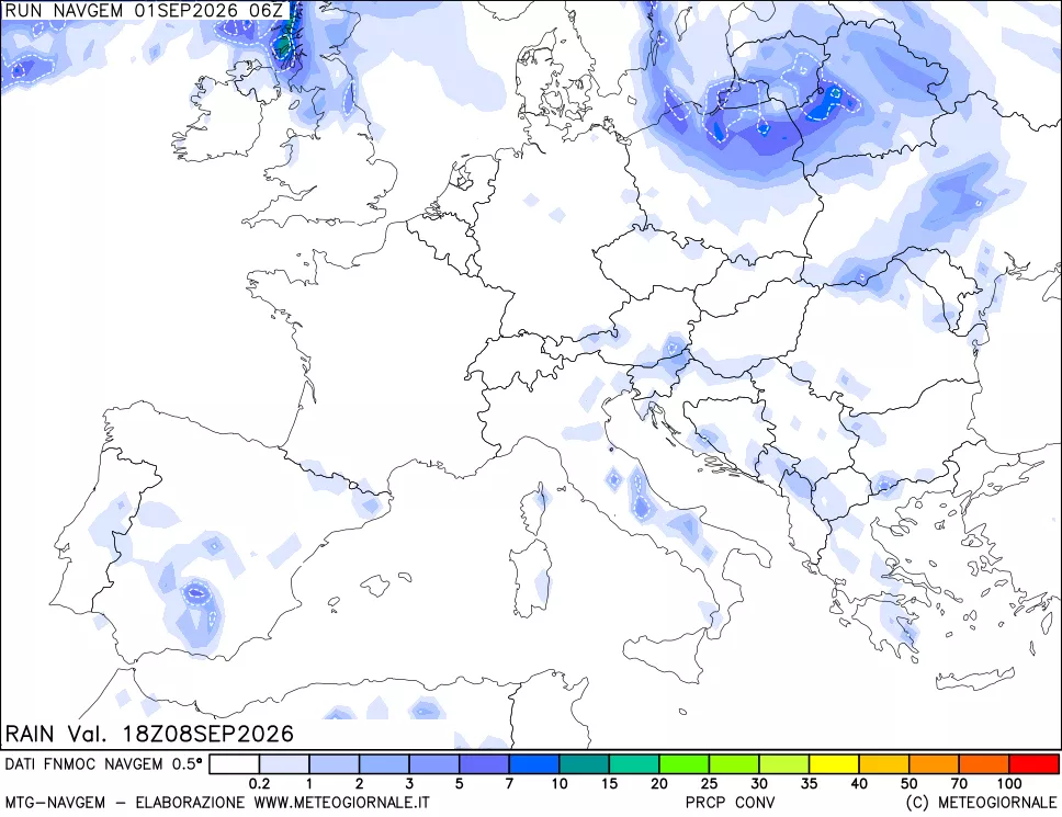 mappa Precipitazioni Totali