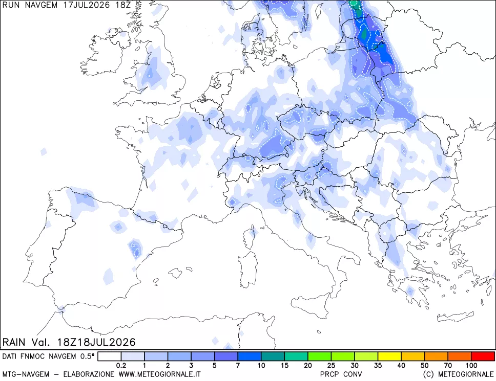 mappa Precipitazioni Totali