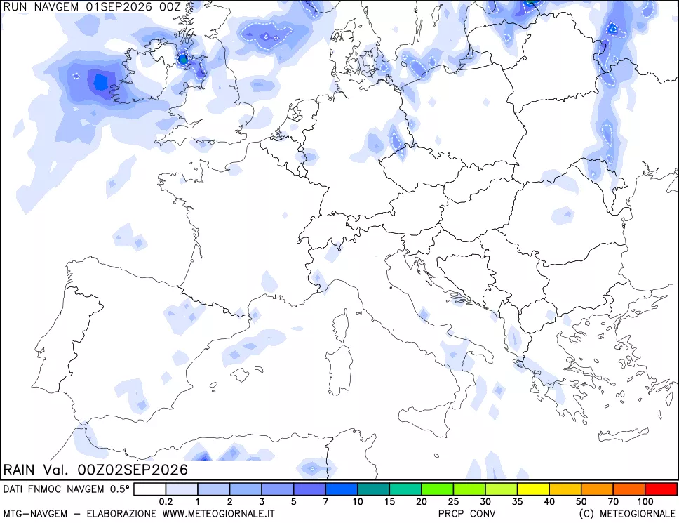 mappa Precipitazioni Totali