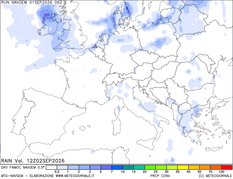 mappa Precipitazioni Totali