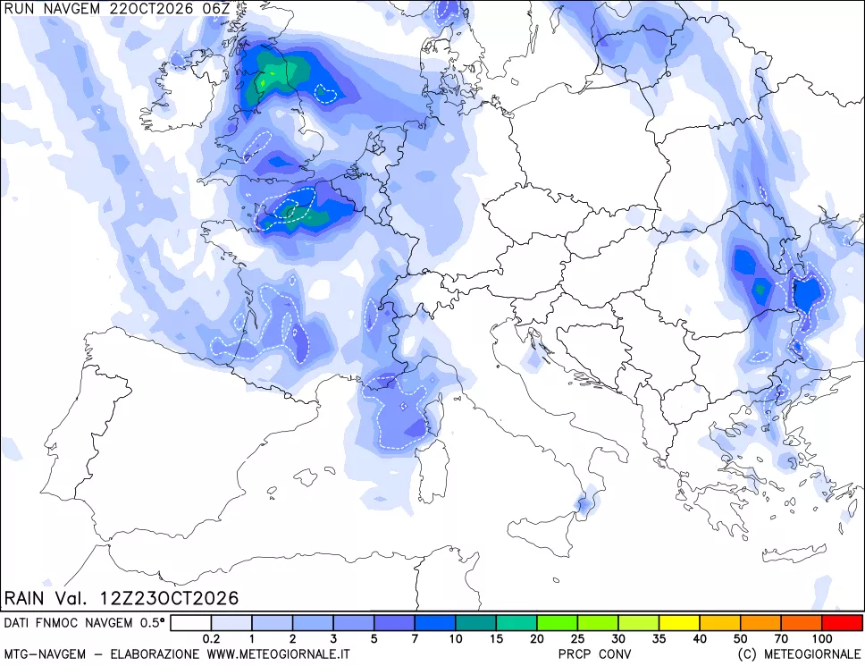 mappa Precipitazioni Totali