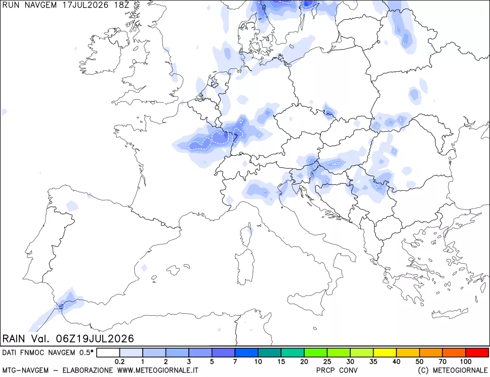 mappa Precipitazioni Totali