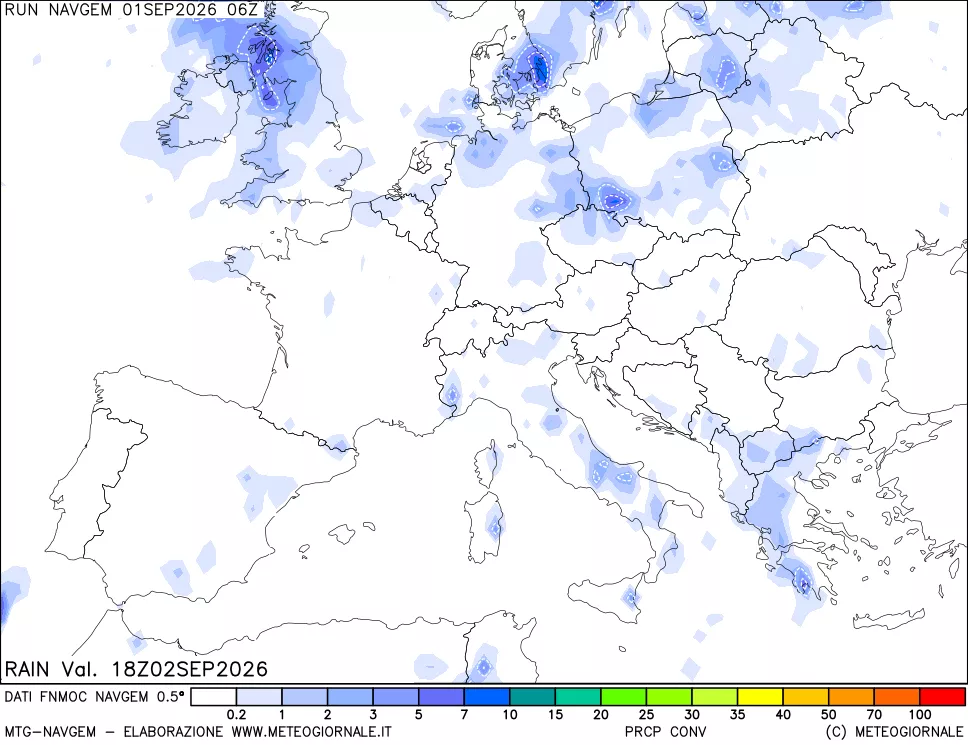 mappa Precipitazioni Totali