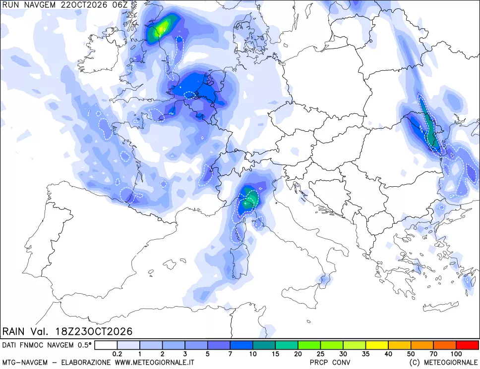 mappa Precipitazioni Totali