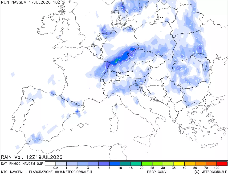mappa Precipitazioni Totali