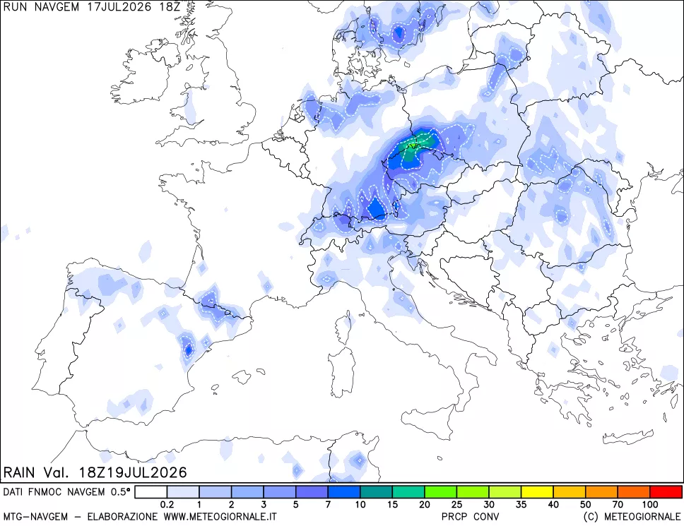 mappa Precipitazioni Totali