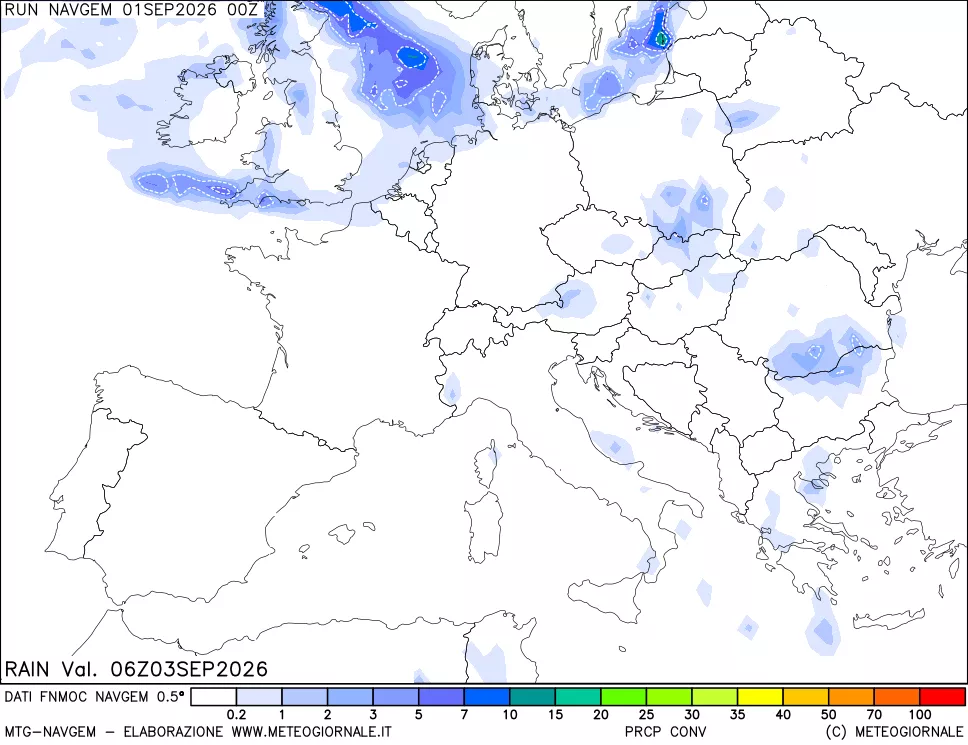 mappa Precipitazioni Totali