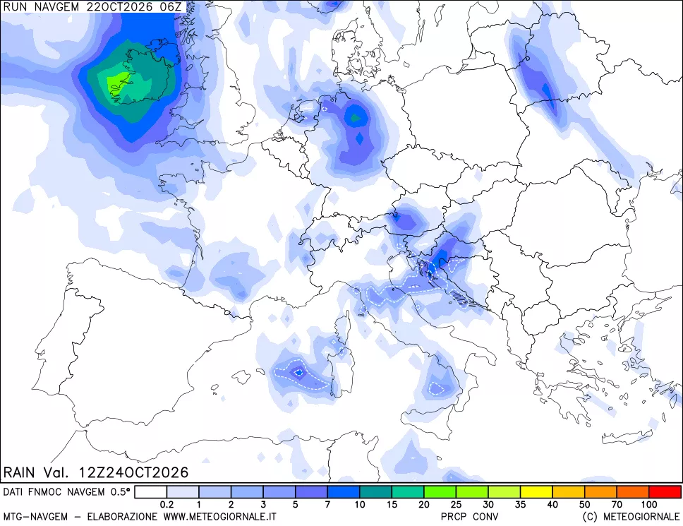 mappa Precipitazioni Totali