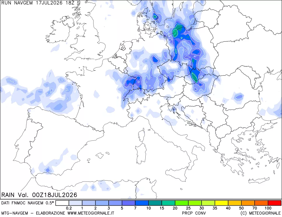 mappa Precipitazioni Totali