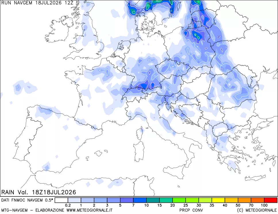mappa Precipitazioni Totali