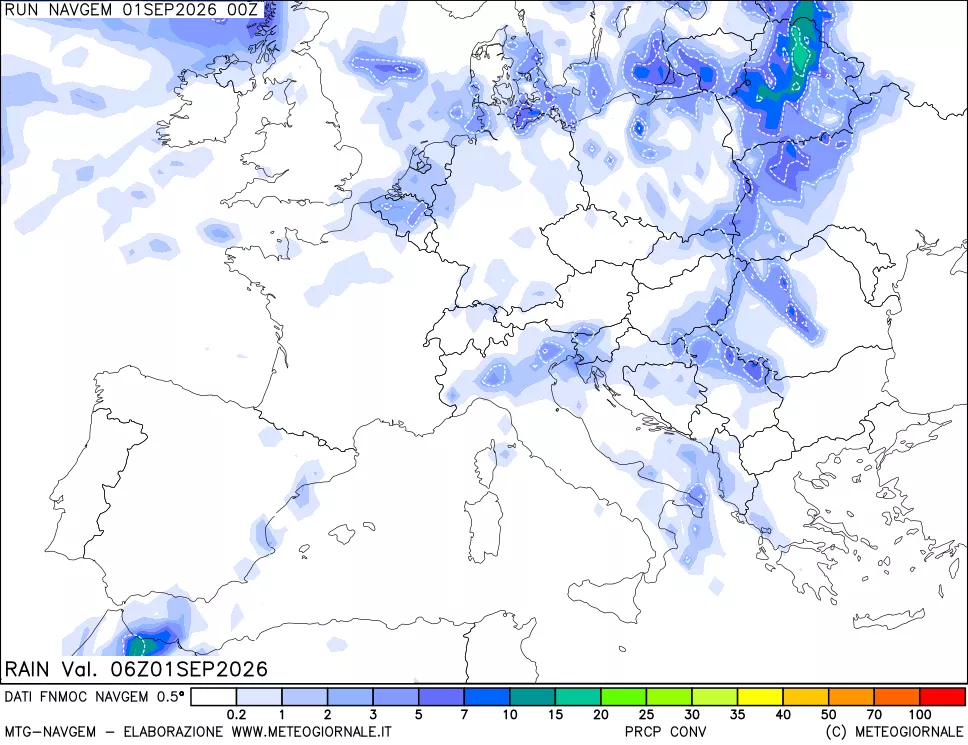 mappa Precipitazioni Totali