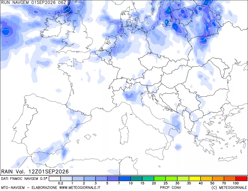 mappa Precipitazioni Totali