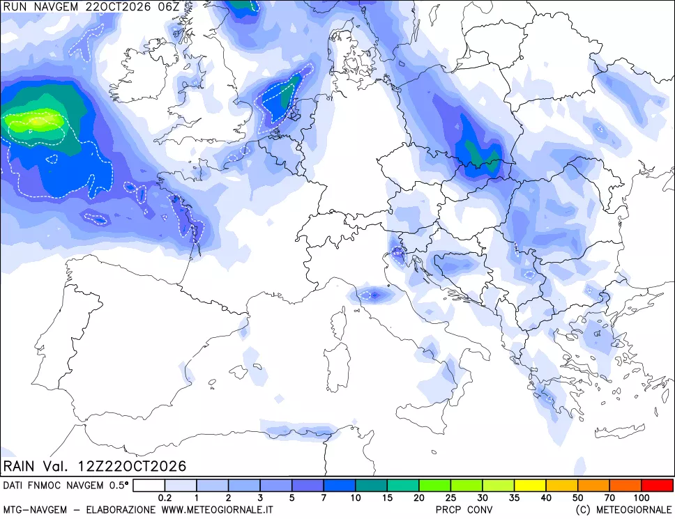 mappa Precipitazioni Totali