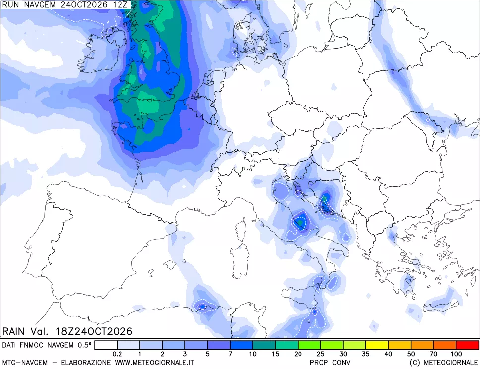 mappa Precipitazioni Totali