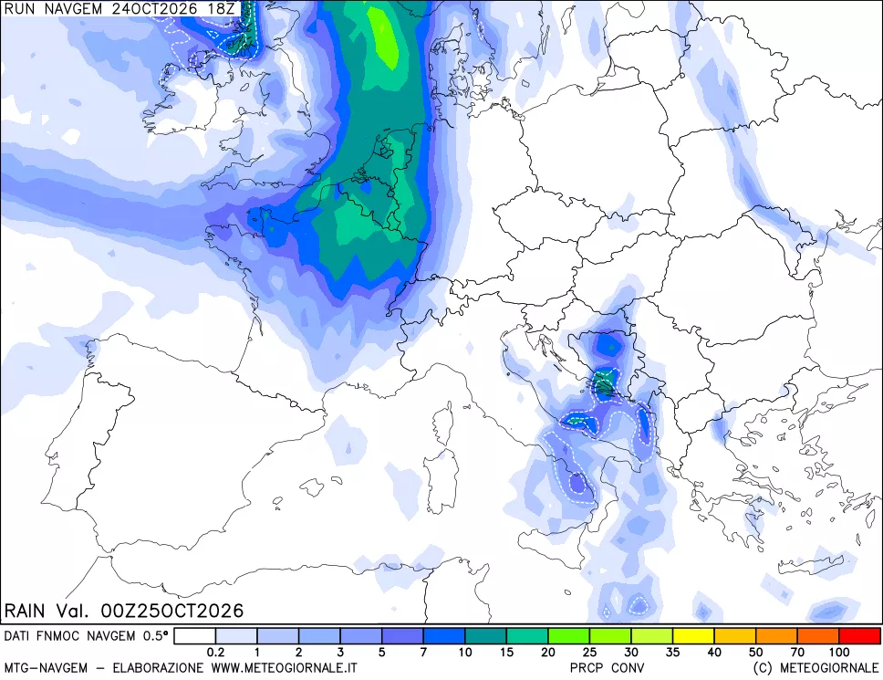 mappa Precipitazioni Totali