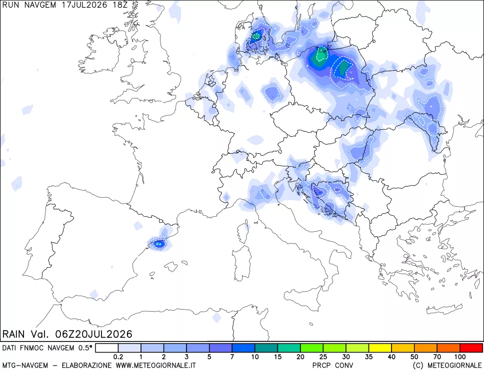 mappa Precipitazioni Totali