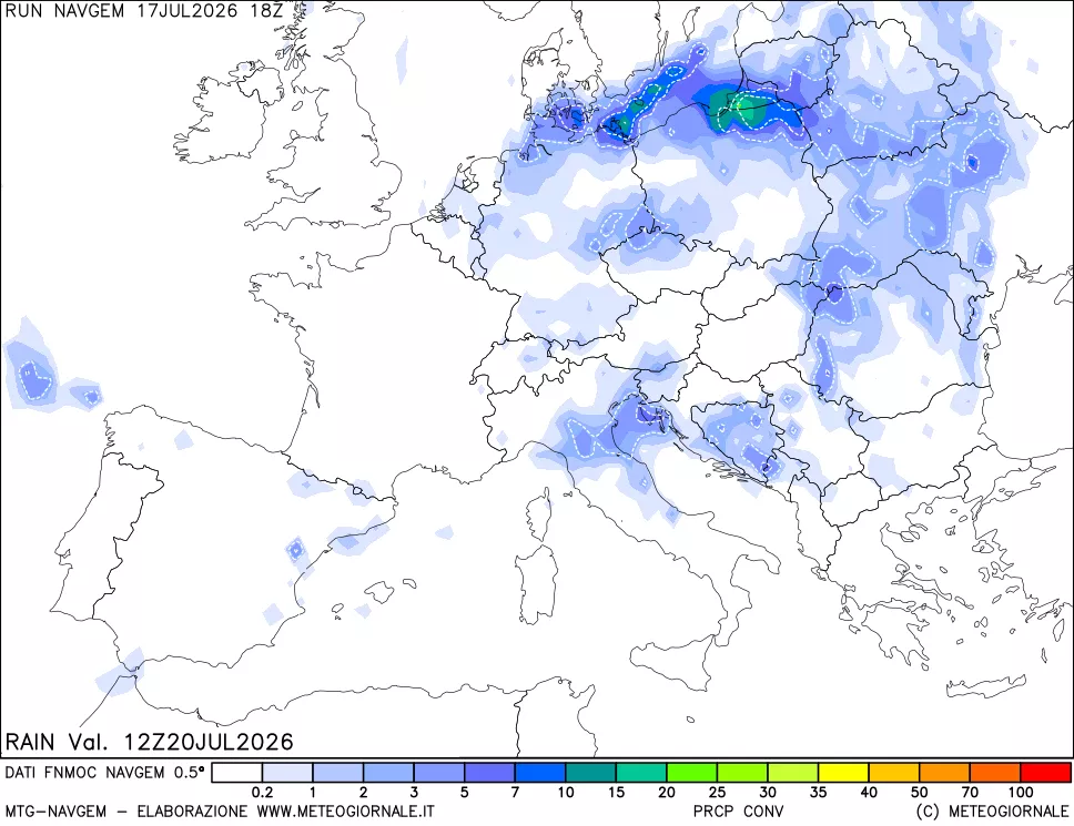 mappa Precipitazioni Totali