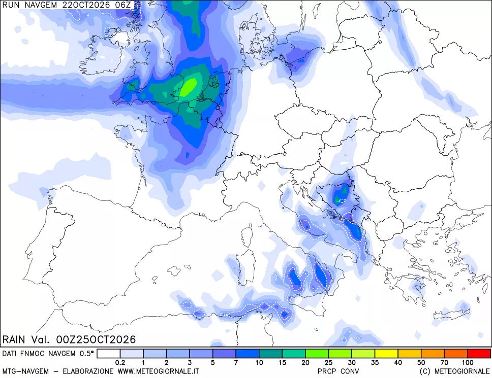 mappa Precipitazioni Totali