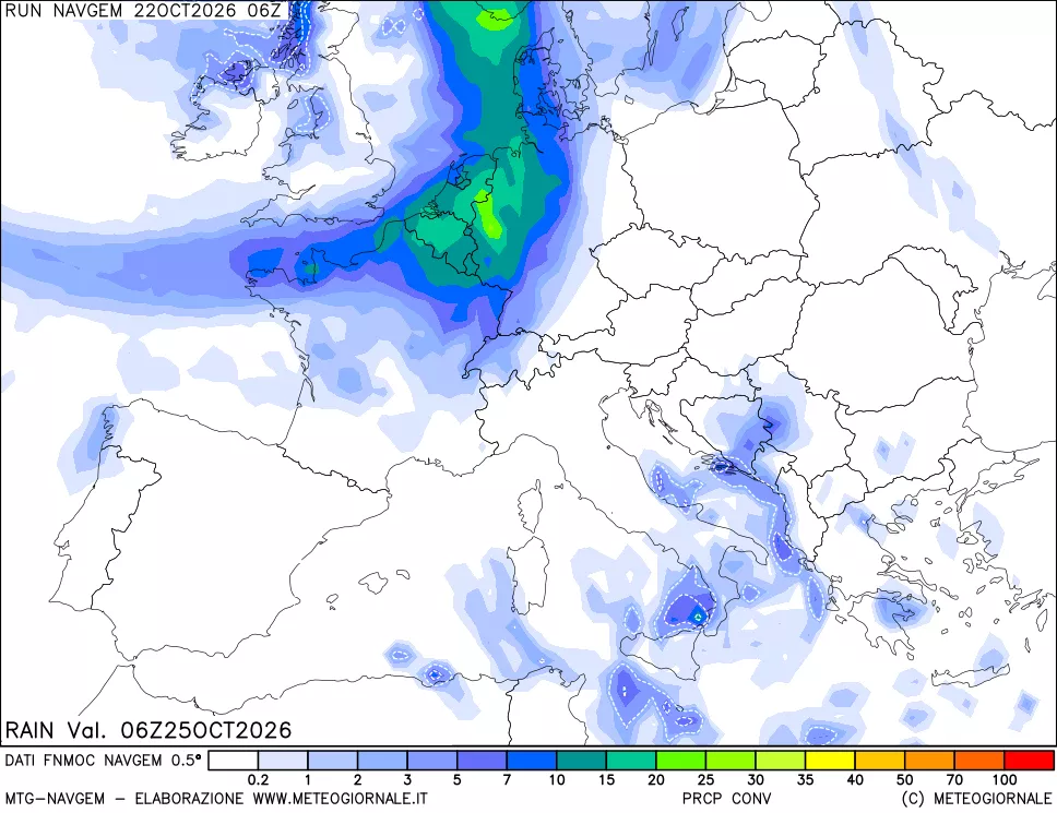 mappa Precipitazioni Totali