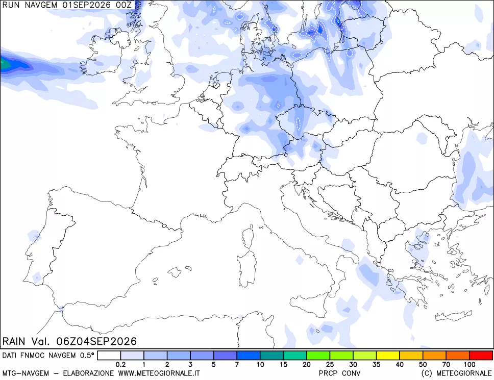 mappa Precipitazioni Totali