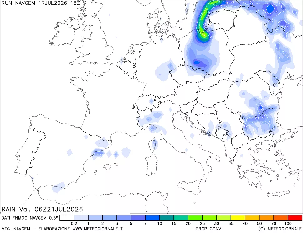 mappa Precipitazioni Totali