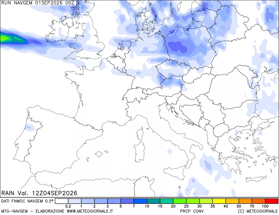 mappa Precipitazioni Totali