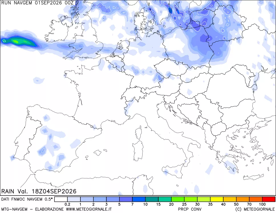 mappa Precipitazioni Totali