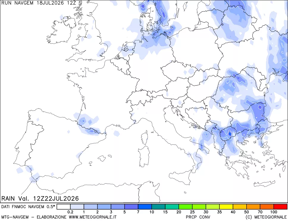 mappa Precipitazioni Totali