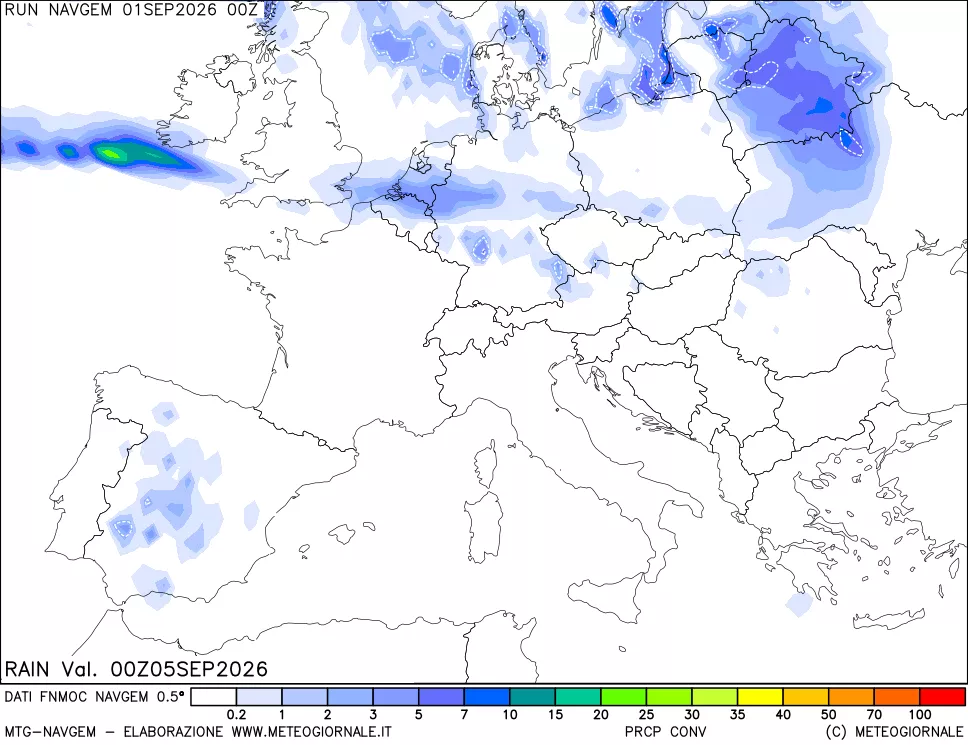 mappa Precipitazioni Totali