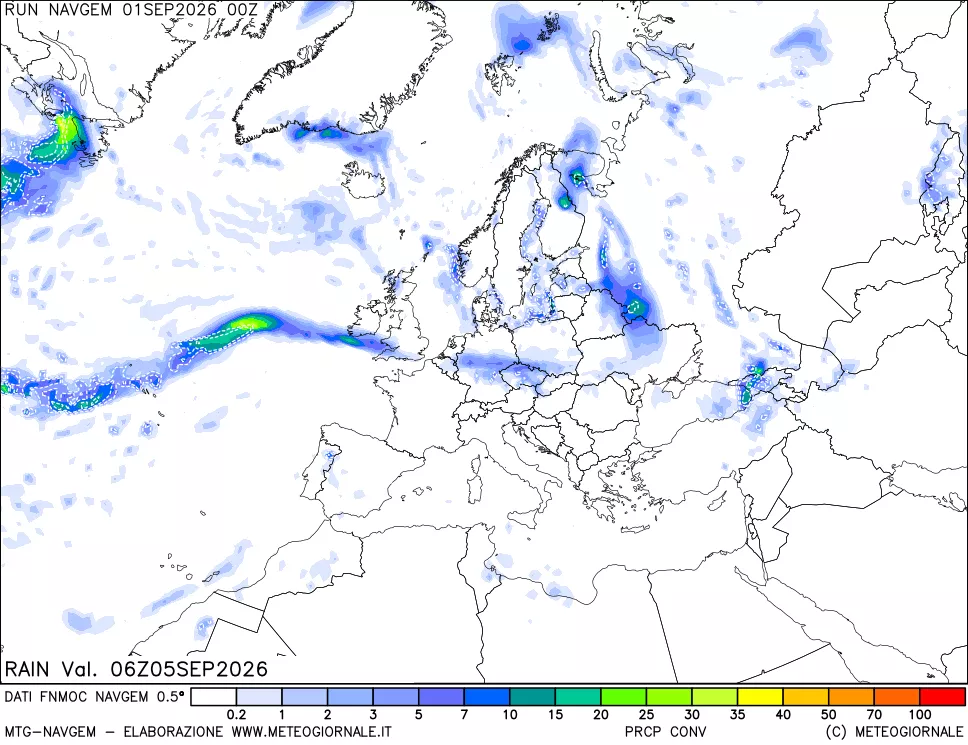 mappa Precipitazioni Totali