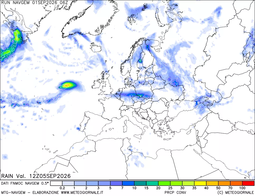 mappa Precipitazioni Totali
