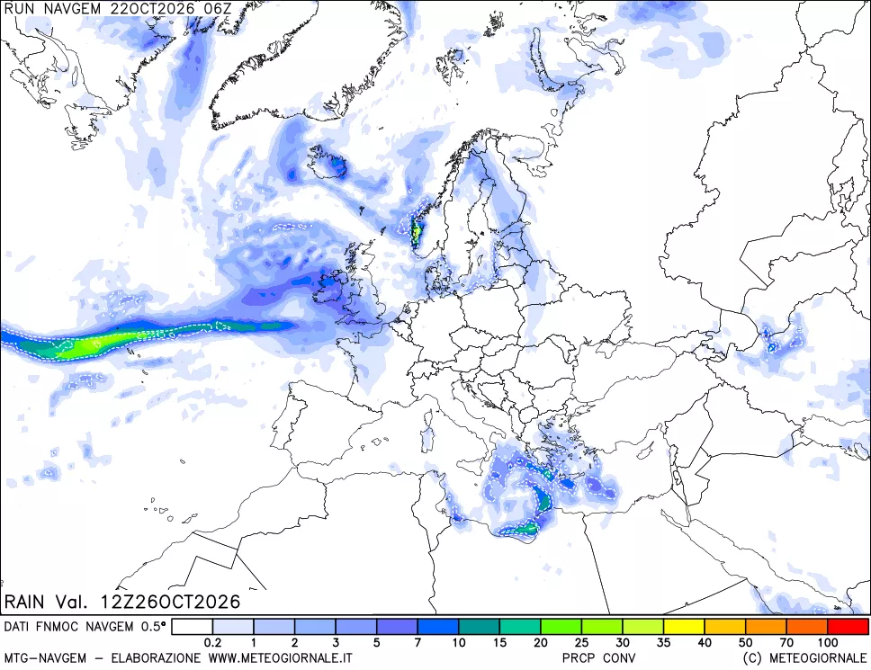 mappa Precipitazioni Totali