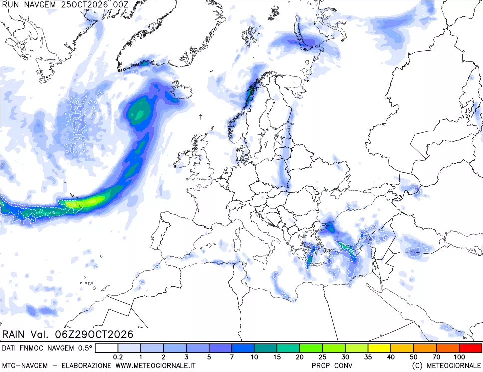 mappa Precipitazioni Totali
