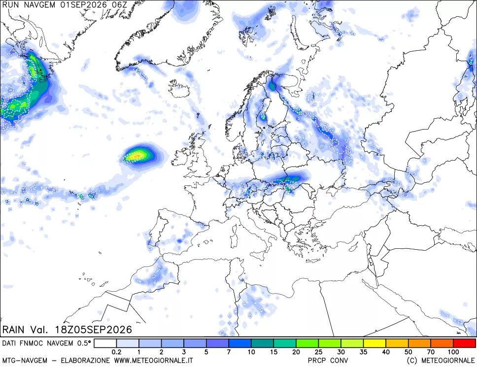 mappa Precipitazioni Totali