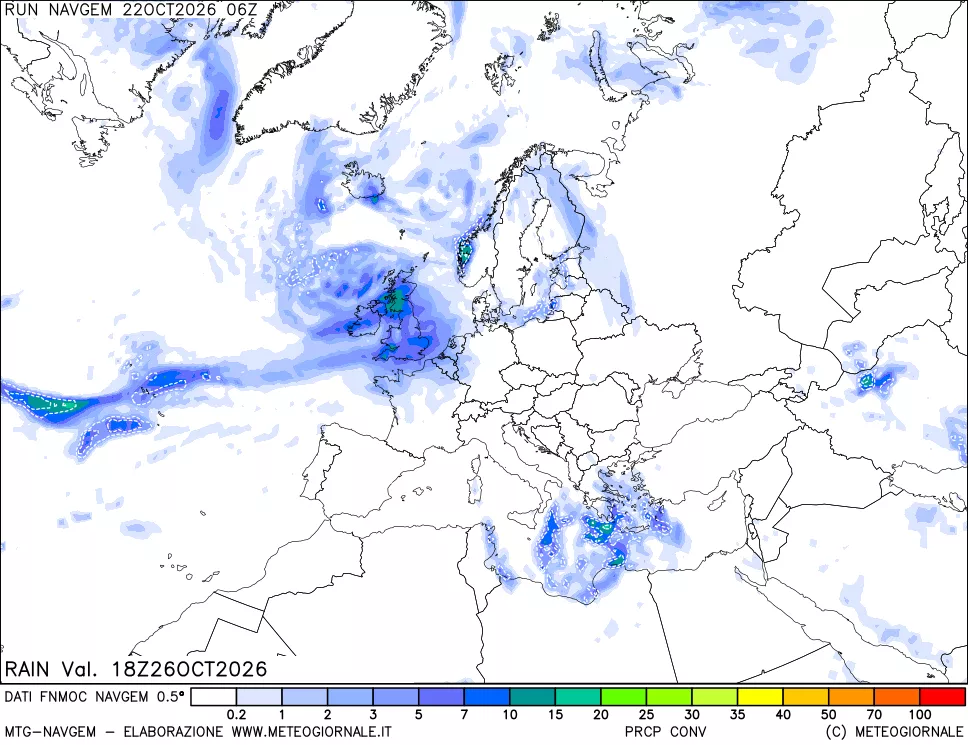 mappa Precipitazioni Totali