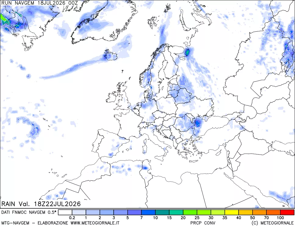 mappa Precipitazioni Totali