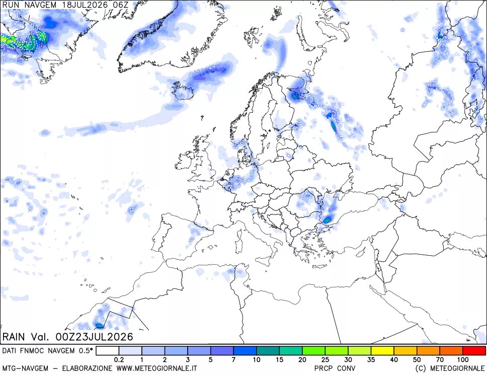 mappa Precipitazioni Totali