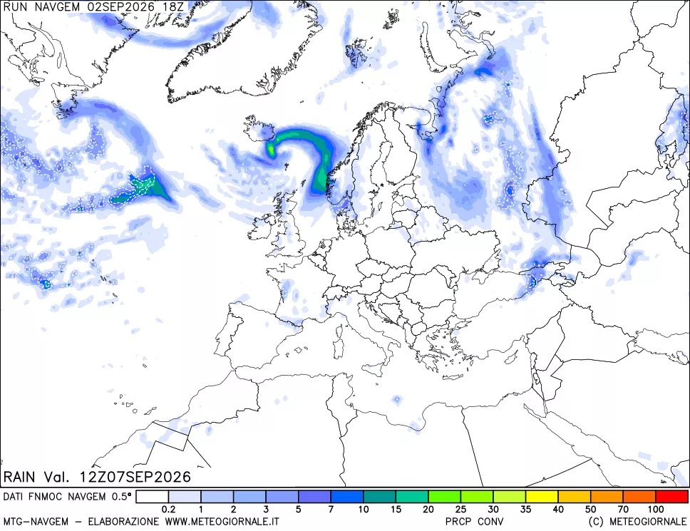 mappa Precipitazioni Totali