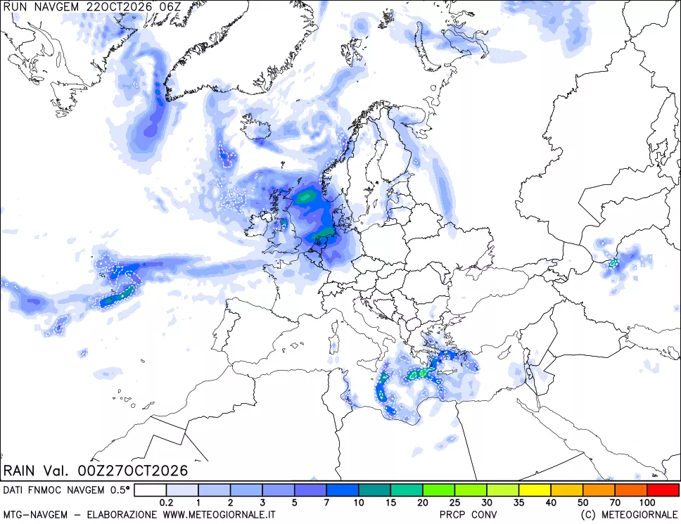 mappa Precipitazioni Totali