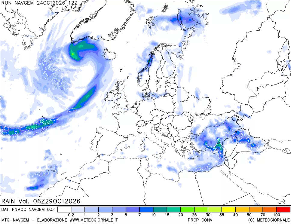 mappa Precipitazioni Totali