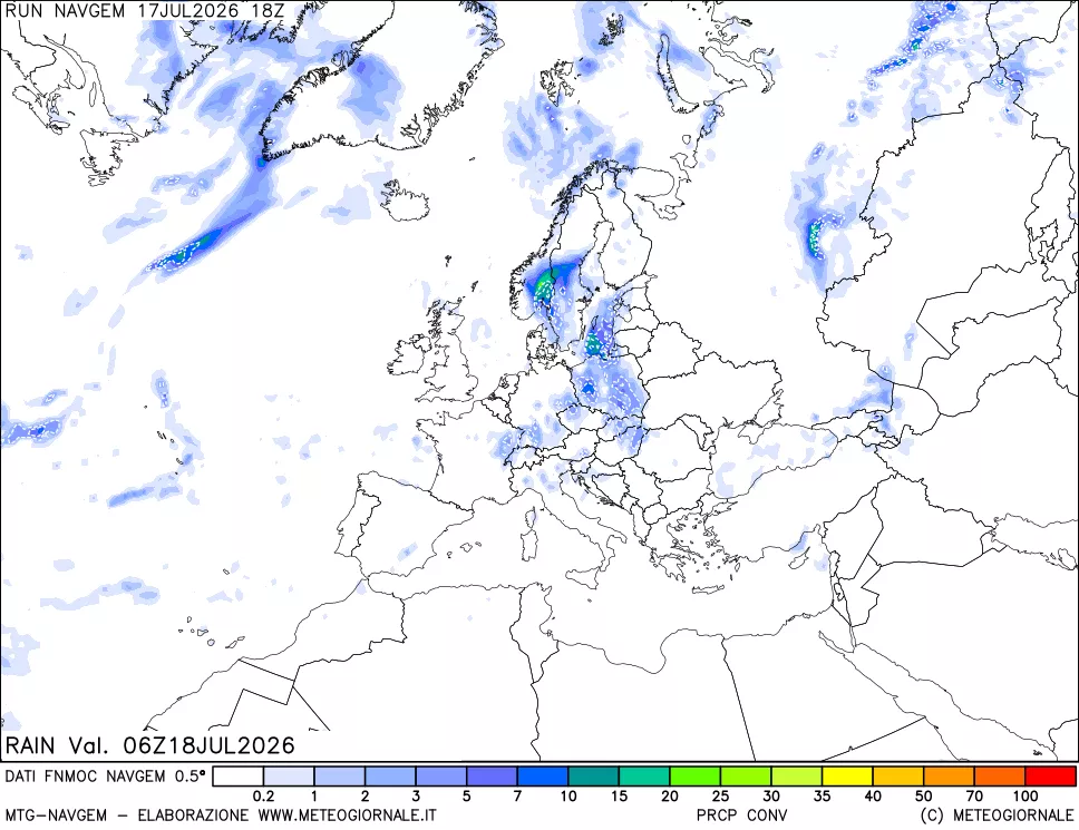 mappa Precipitazioni Totali