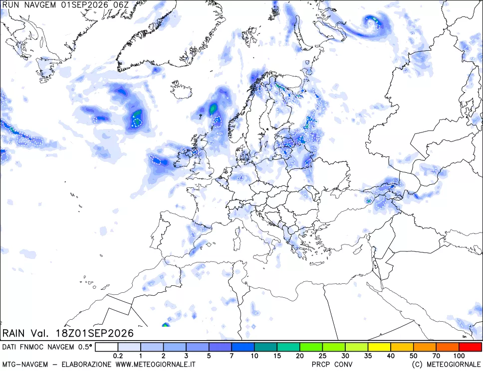 mappa Precipitazioni Totali