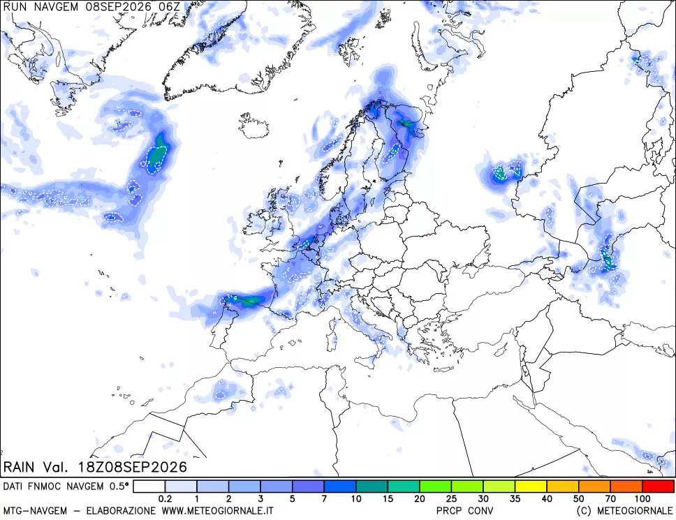 mappa Precipitazioni Totali