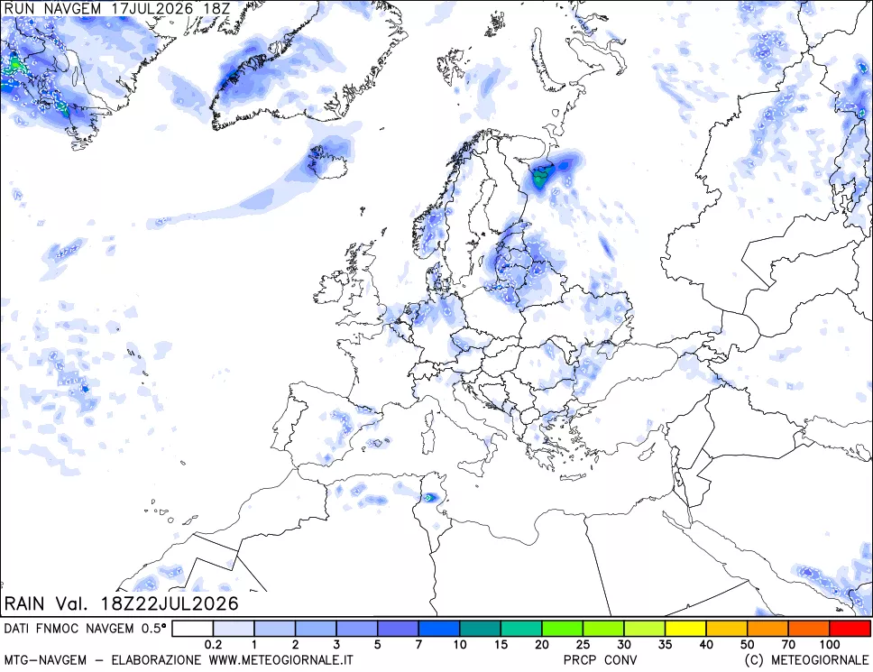mappa Precipitazioni Totali
