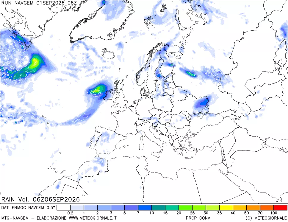mappa Precipitazioni Totali