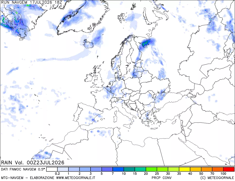 mappa Precipitazioni Totali